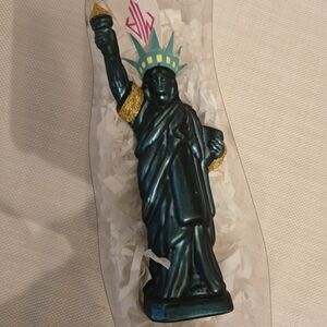 Statue of Liberty Holiday Ornament - Teal and Gold